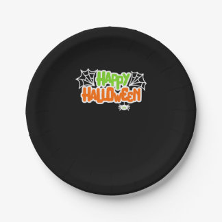 Happy Halloween Niedlich Spider Web Pappteller