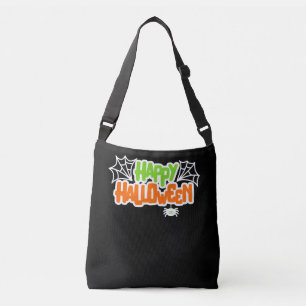 Happy Halloween Niedlich Spider Web Tragetaschen Mit Langen Trägern