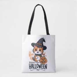 Happy Halloween - Niedliche Katze mit Trick oder T