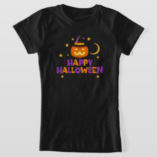 Happy Halloween Niedliche Kürbiswitscherin T-Shirt