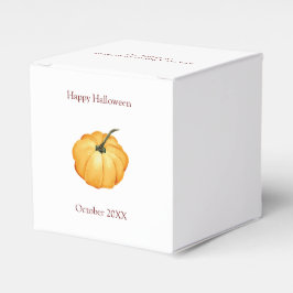 Happy Halloween niedlicher Orangenkürbis mit Datum Geschenkschachtel