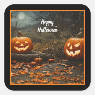 Happy Halloween Night Collection Quadratischer Aufkleber