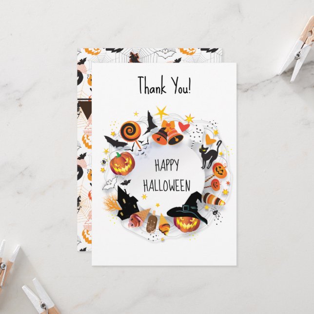 Happy Halloween Night Party (Vorderseite/Rückseite Beispiel)