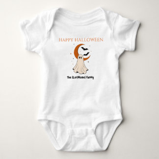 Happy Halloween / Noche de Brujas Minimalista Baby Strampler