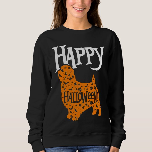 Happy Halloween Norfolk Terrier Sweatshirt (Vorderseite)