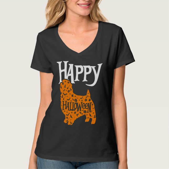 Happy Halloween Norfolk Terrier T-Shirt (Vorderseite)