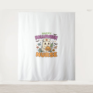 Happy Halloween Nurse Shirt - Niedlich Spooky Medi Wandteppich