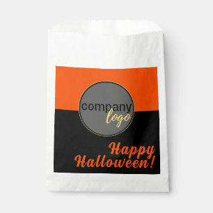 HAPPY HALLOWEEN ORANGE BLACK FARBGESCHÄFT LOGO GESCHENKTÜTCHEN