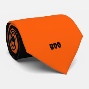 Happy Halloween Orange Black Personalisiert Krawatte