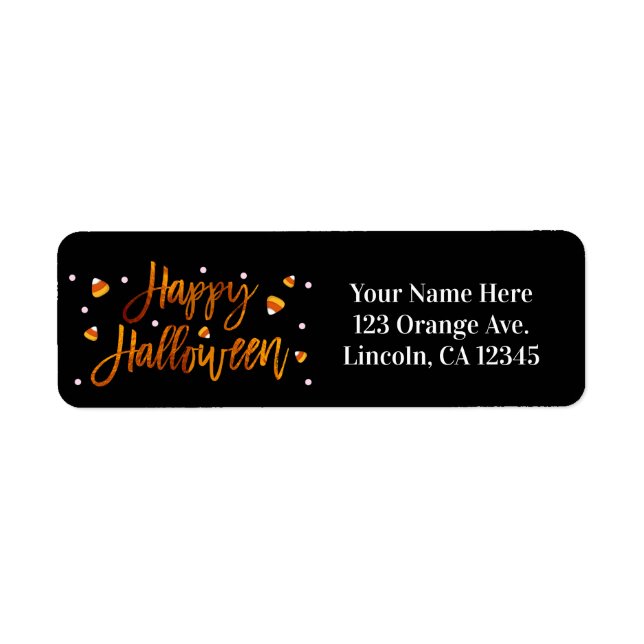 Happy Halloween Orange Foil Modernes Script Trendy (Vorne)