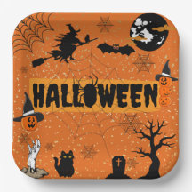 HAPPY HALLOWEEN(ORANGE) PAPIER-TELLER