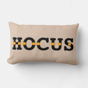 Happy Halloween Orange Pumpkin Burlap Lendenkissen