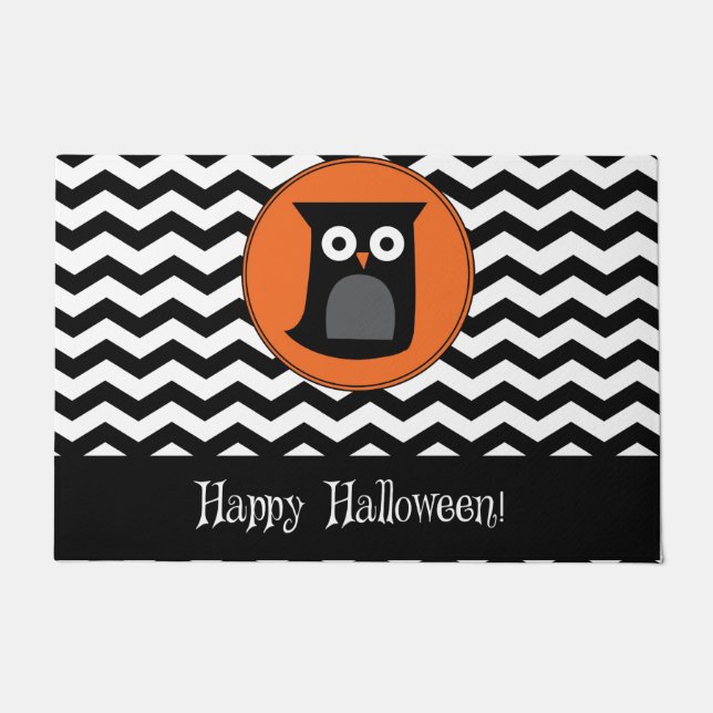 Happy Halloween Owl Fußmatte (Vorderseite)