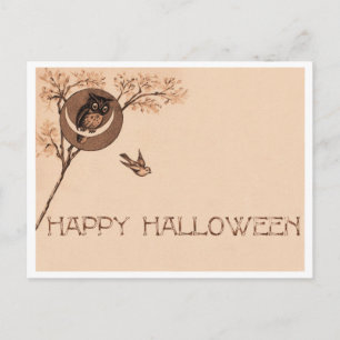 Happy Halloween Owl Postkarte