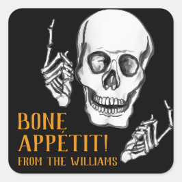 Happy Halloween Papa Witz Quadratischer Aufkleber