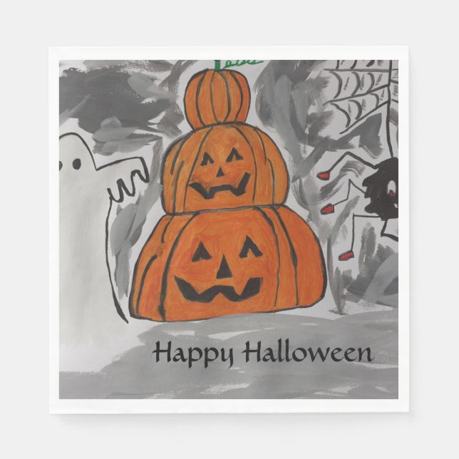 Happy Halloween Paper Napkins Serviette (Vorderseite)