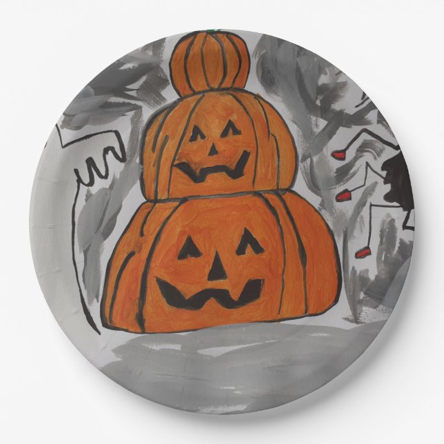 Happy Halloween Paper Plate Pappteller (Vorderseite)