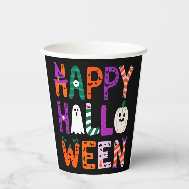 Happy Halloween  Pappbecher (Vorderseite)