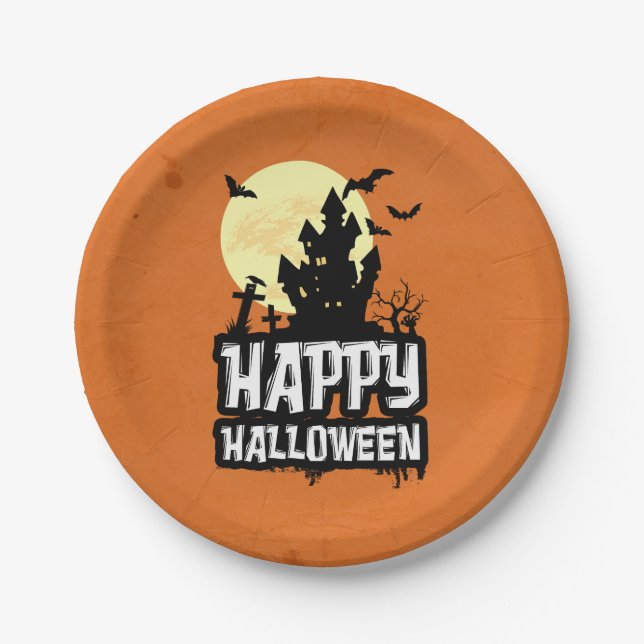 Happy Halloween Pappteller (Vorderseite)