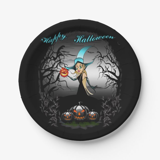 Happy Halloween Pappteller (Vorderseite)