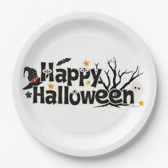 Happy Halloween Pappteller (Vorderseite)
