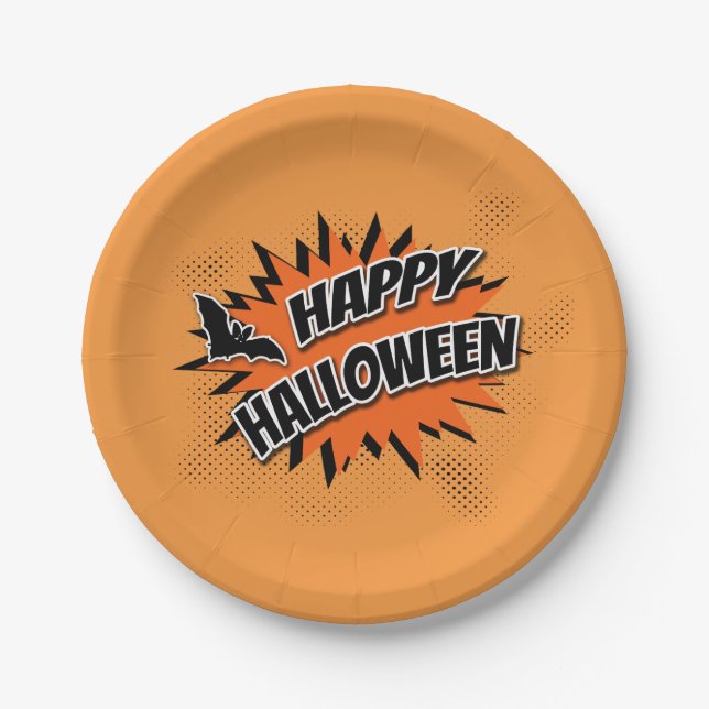 Happy Halloween Pappteller (Vorderseite)