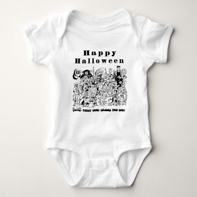 Happy Halloween Party Baby Strampler (Vorderseite)