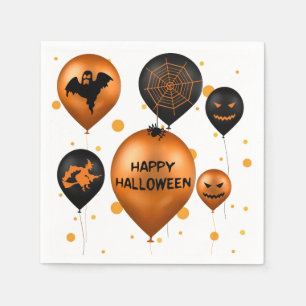 Happy Halloween Party Balloons Serviette