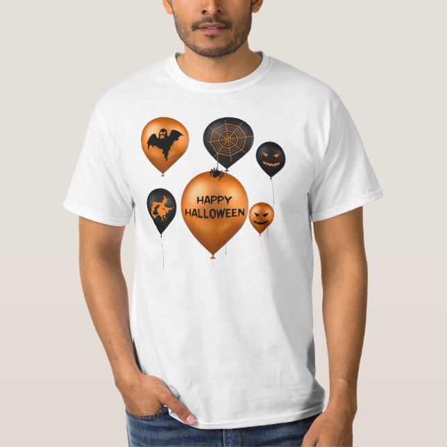 Happy Halloween Party Balloons T-Shirt (Vorderseite)