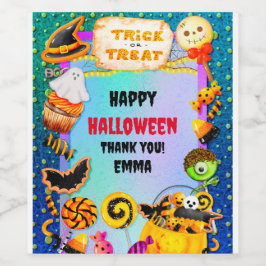 Happy Halloween Party gefüllt mit Trick oder Lecke Weinetikett