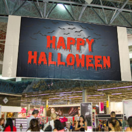 Happy Halloween Party gotisch gruselig rotes Blut Banner