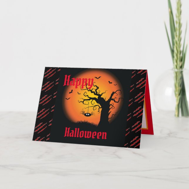 Happy Halloween Party Karte (Vorderseite)