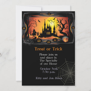 Happy Halloween Party "Leckerei oder Trick" Magisc Einladung