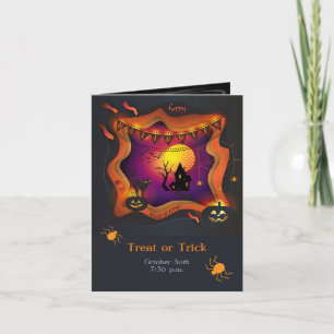 Happy Halloween Party "Leckerei oder Trick" Magisc Einladung