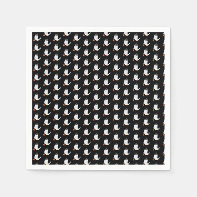 Happy Halloween Party Niedlich Ghost Serviette (Vorderseite)