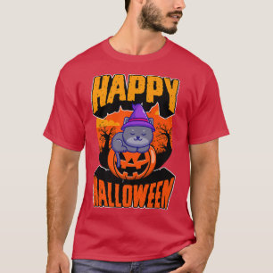 Happy Halloween Party Niedlich Napping Kawaii Hexe T-Shirt