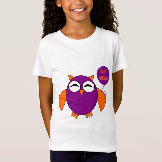 Happy Halloween Party Owl Kids T Shirt (Vorderseite)