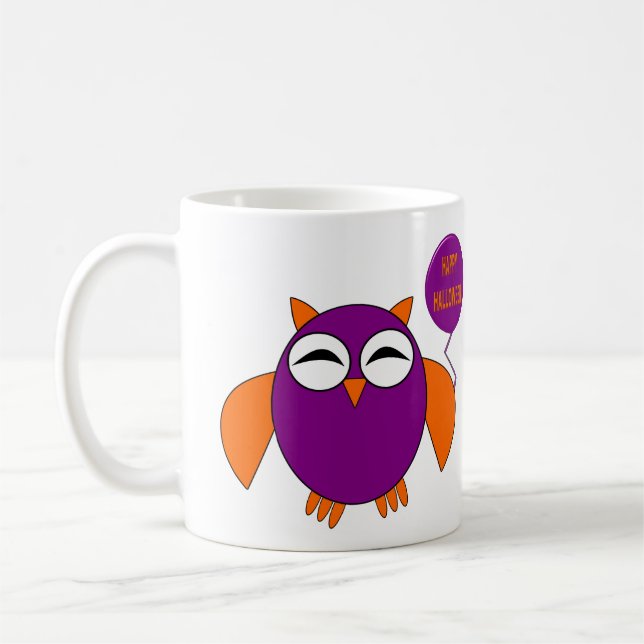 Happy Halloween Party Owl Tasse (Links)
