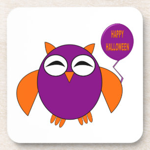 Happy Halloween Party Owl Untersetzer
