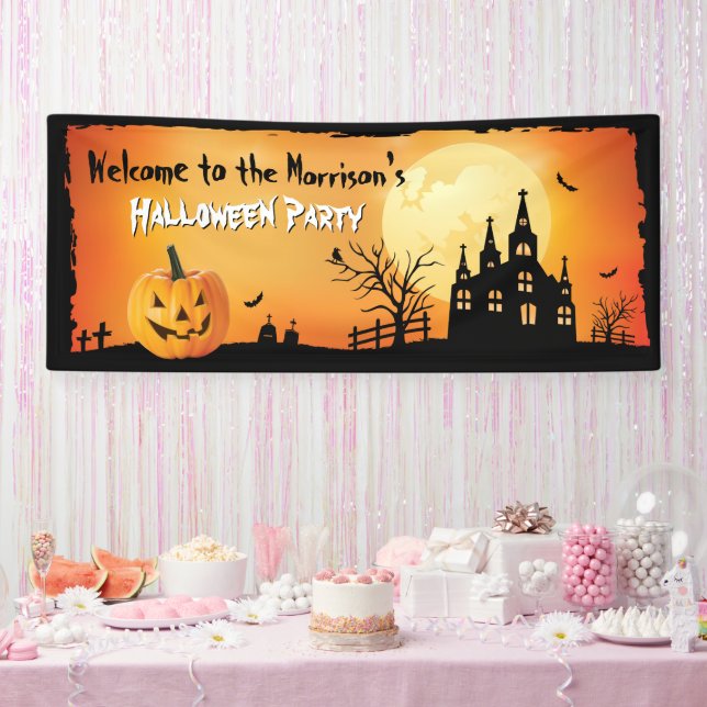 Happy Halloween Party Pumpkin Spuk House Banner (Party)