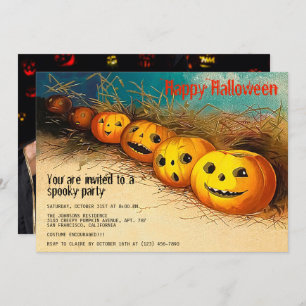 Happy Halloween Party Spooktacular Funny Pumpkins Einladung