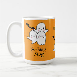Happy Halloween Personalize NAME Ghosts Bat Kaffeetasse