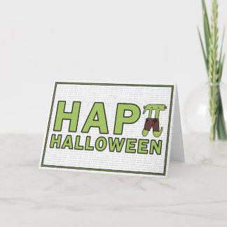 Happy Halloween Pi Frankenstein Math Geek Feiertagskarte