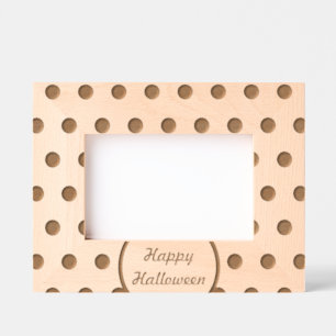 Happy Halloween Picture Frame (Orange & Black) Geätzte Rahmen