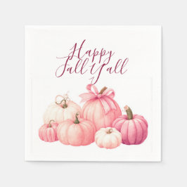 Happy Halloween Pink Pumpkin-Untersetzer Serviette