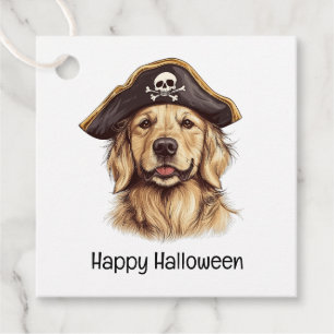 Happy Halloween Pirate Golden Retriever Hund Skull Geschenkanhänger