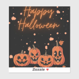 Happy Halloween Postcard Aufkleber