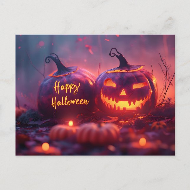 Happy Halloween Postcard Feiertagspostkarte (Vorderseite)