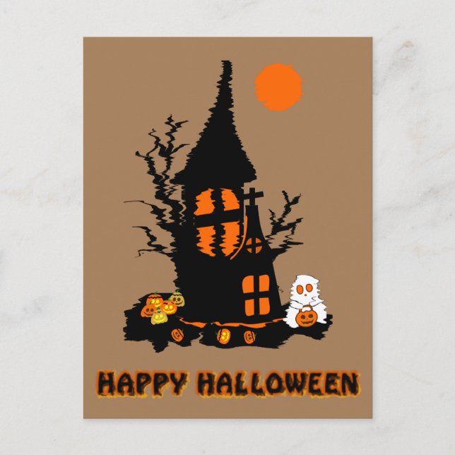 Happy Halloween Postcard Feiertagspostkarte (Vorderseite)