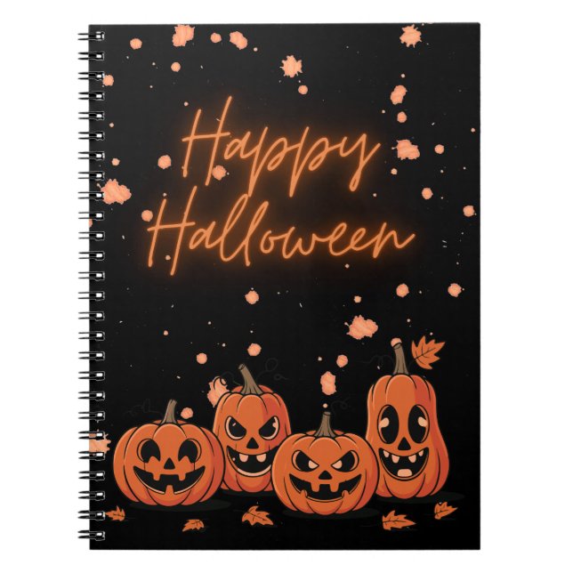 Happy Halloween Postcard Notizblock (Vorderseite)